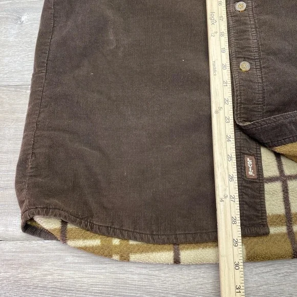 Levi's Jacket Mens Large Brown Corduroy Fleece Lined Shirt Shacket Outdoor - Picture 5 of 8